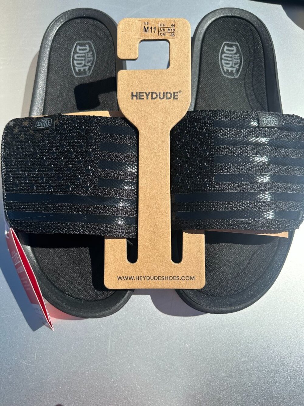 HEY DUDE PHOENIX CAMO TOTAL BLACK SANDALS 11